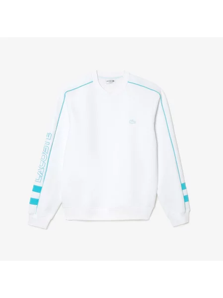 Lacoste Bluza Dwustronna Z Haftem Lacoste biała
