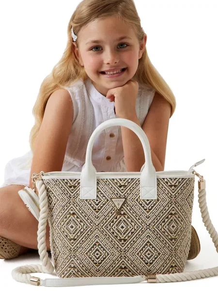 Detská crossbody kabelka Guess béžová