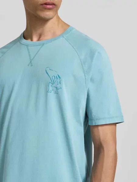 Koszulka z nadrukiem logo krój regular fit Maison Kitsune