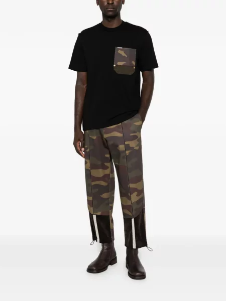 Tricou Yes London cu imagine cu model camuflaj negru