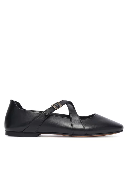Balerini Tommy Hilfiger Th Buckle Cross Strap Maryjane negru