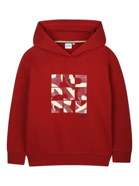 Bluza z kapturem dziecięca Bosswear czerwona
