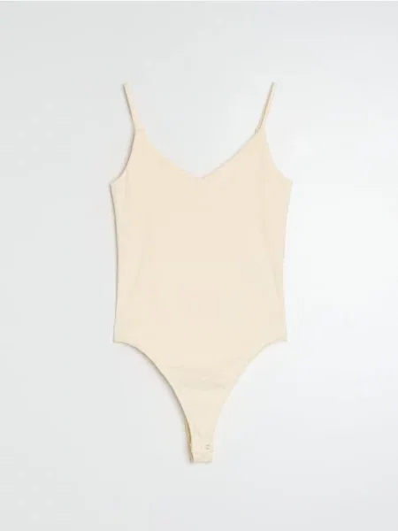 Basic боді з регульованими бретельками світло-жовтий жовте