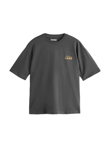 Next Tricou Johnny Cash albastru deschis / galben / închis / roșu orange gri