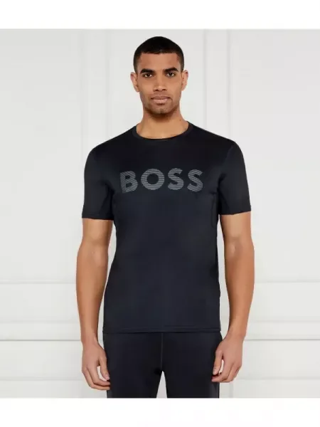 BOSS GREEN Tricou Tee Active | stretch verde