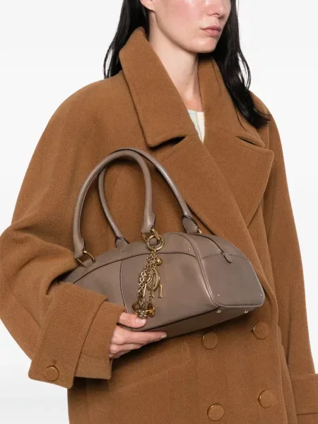 Geantă shopper Chloé din piele maro