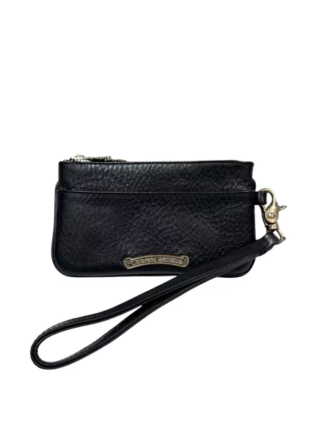 Кожено портмоне Chrome Hearts със сърца черно