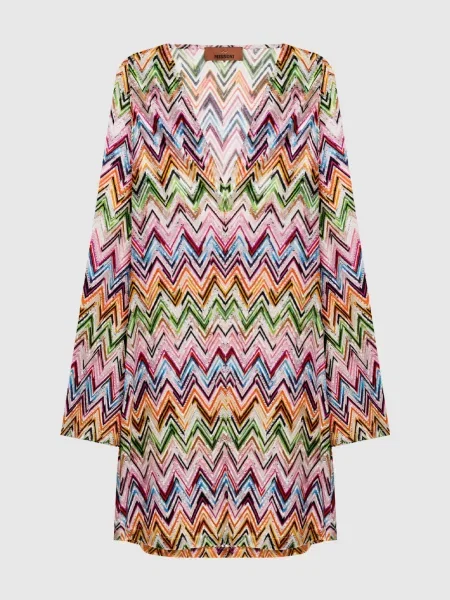 Пляжна сукня міні у візерунок Missoni