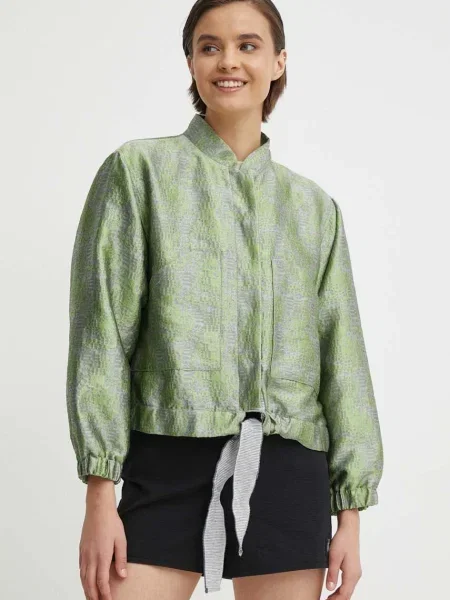 Emporio Armani kurtka przejściowa oversize zielony