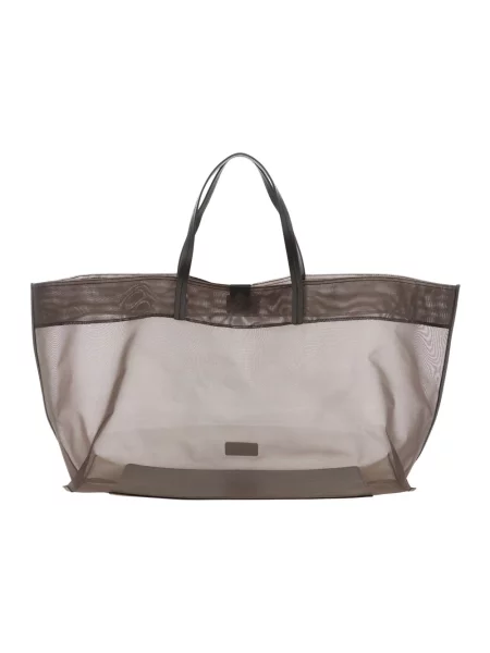 Duża torebka skórzana Staud skórzana brązowa