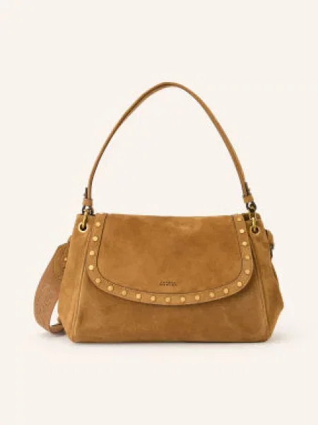 Isabel Marant Torebka Chany Medium Z Nitami braun