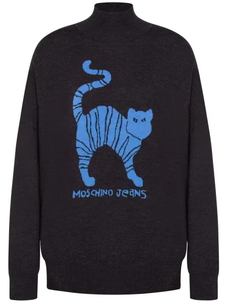 Sweter Moschino Jeans wełniany czarny