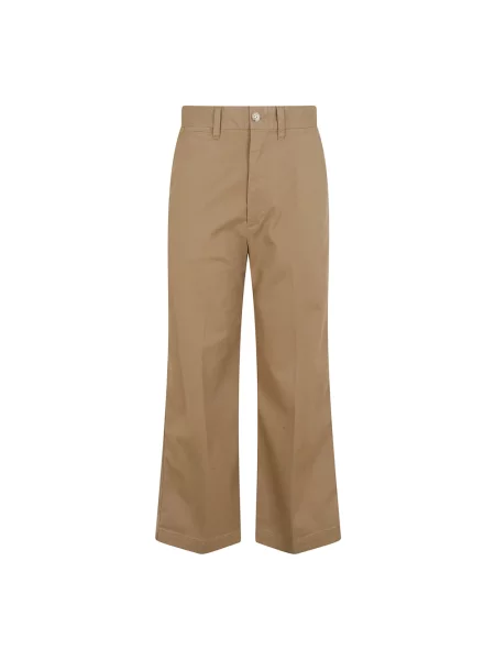 Сhinosy Ralph Lauren bez obcasa o krotszym kroju brązowe