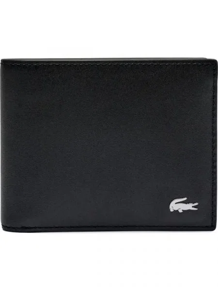 Lacoste De piele portofel negru