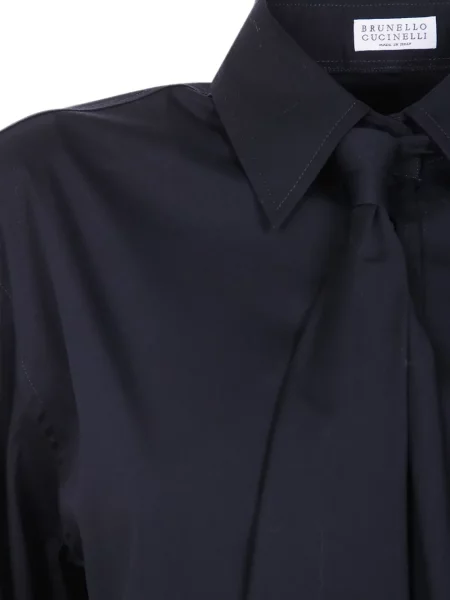 Cămașă Brunello Cucinelli cu legături negru