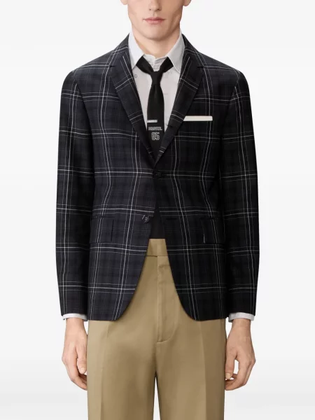 Sacou Thom Browne în carouri negru