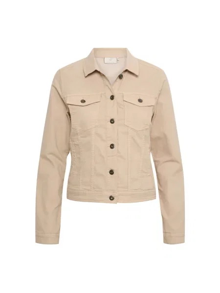 Kurtka jeansowa Kaffe beżowa