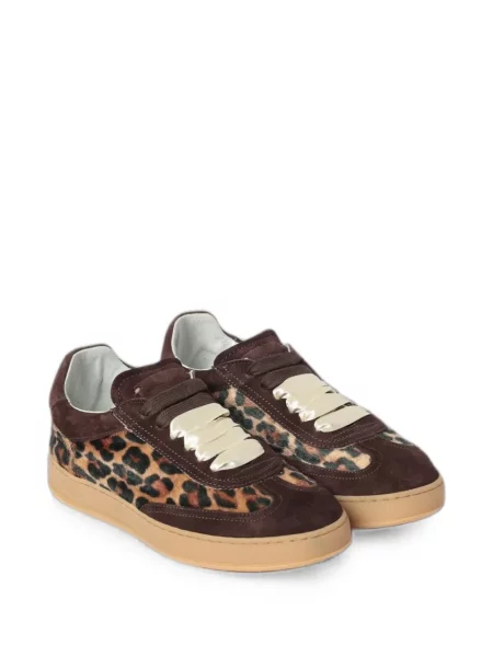 Sneakerși Soldini80 cu imagine cu model leopard maro