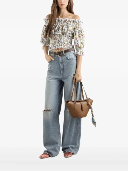 Top Dolce & Gabbana cu model floral cu imagine alb