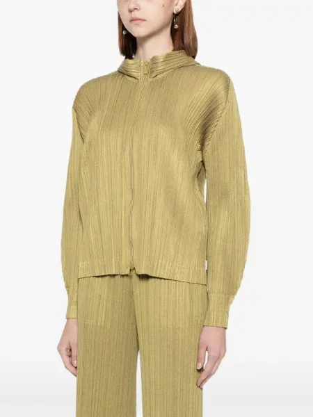 Geacă Pleats Please Issey Miyake plisată verde