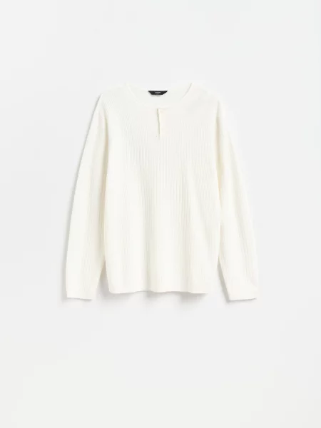 Reserved Светр henley білий