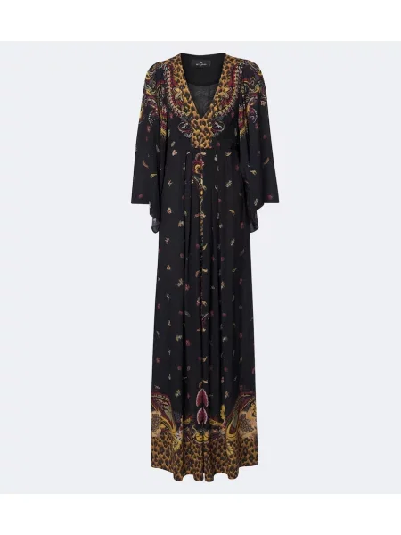 Rochie maxi Etro cu imagine negru