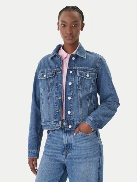 Tommy Jeans Farmer kabát CLASSIC kék