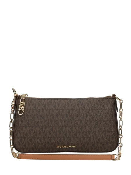 Δερμάτινο κολιέ Michael Michael Kors καφέ