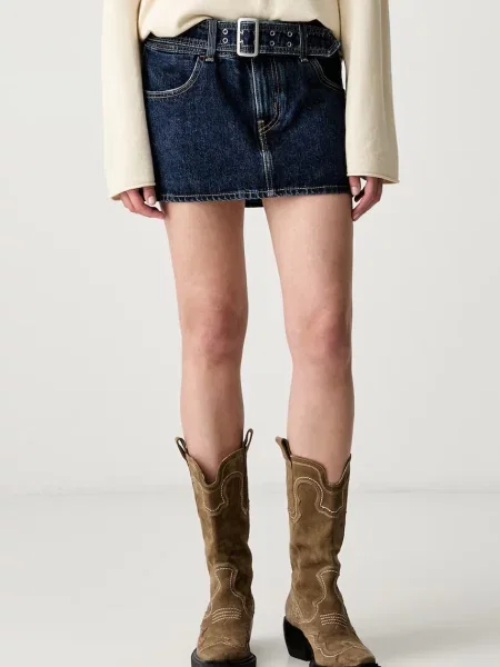 Levi's fustă din denim BELTED MINI