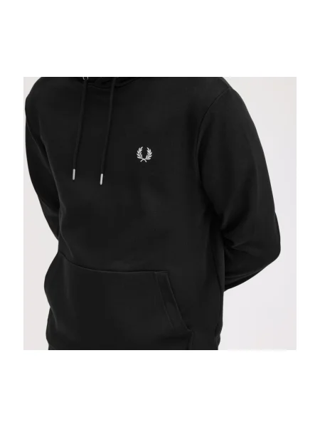 Hanorac cu glugă Fred Perry cu glugă negru