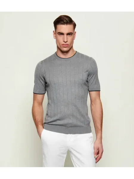 Gran Sasso Selyem kötött pulóver szürke