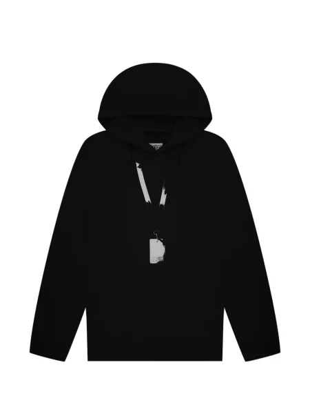 Hanorac cu glugă Mm6 Maison Margiela cu imagine negru