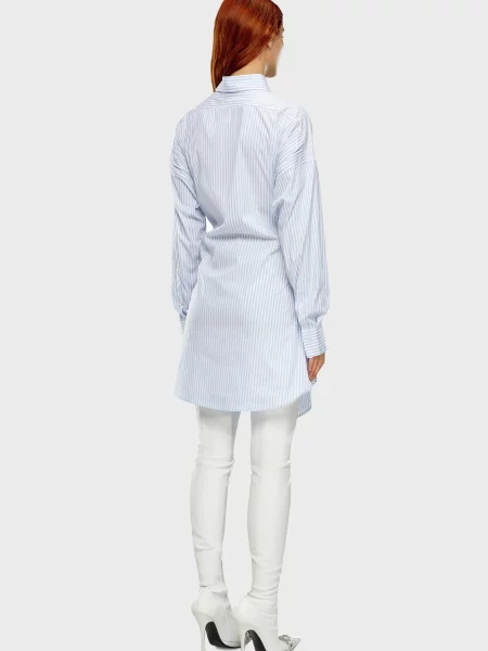 Смугаста сукня Diesel блакитна