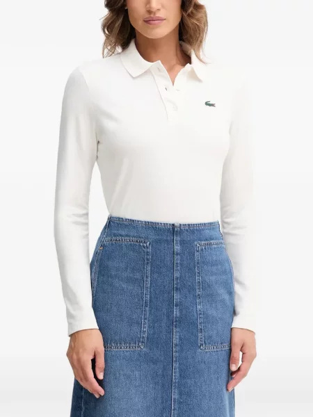 Długi polo Lacoste białe