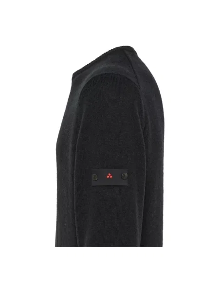 Sweter Peuterey wełniany z logo czarny
