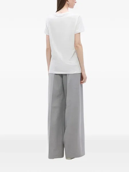 Tricou Boss cu broderie alb