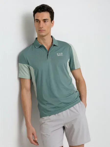 Emporio Armani Funkční Polokošile Tennis Pro / světle zelená