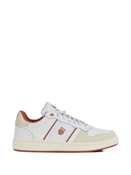 Sneakerși K-swiss din piele de căprioară alb