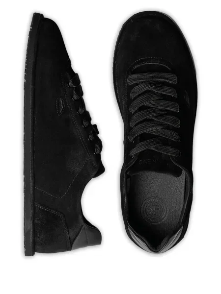 Sneakerși Referenc din piele de căprioară negru