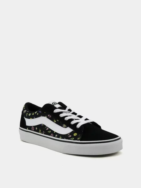 Кожаные кеды Vans черные