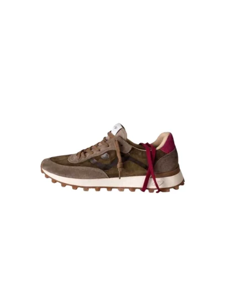 Sneakersy No Map Society skórzane zielone