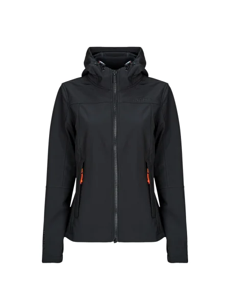 Geacă Superdry cu glugă negru