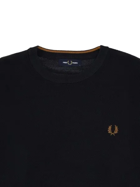 Плетен суитчър Fred Perry бродиран синьо