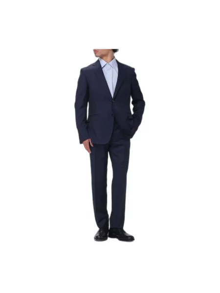 Garnitur Zegna wełniany niebieski