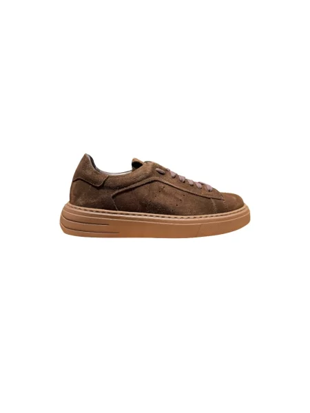 Sneakersy Calce zamszowe brązowe