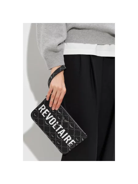 Kopertówka Zadig & Voltaire skórzana czarna