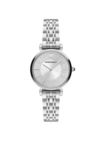 Zegarek Emporio Armani z kamieniami szary