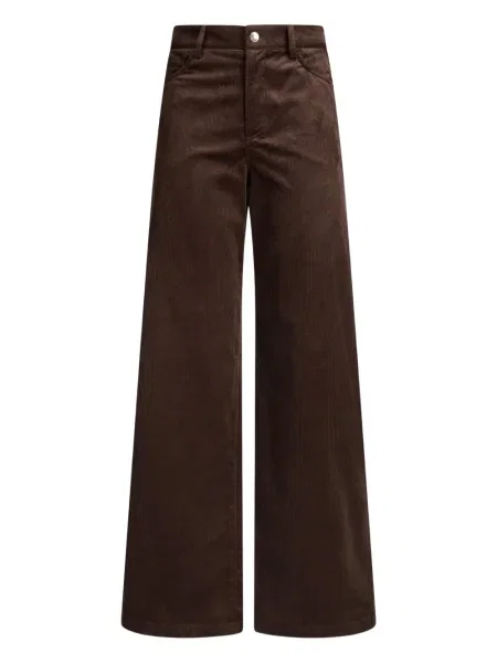 Pantaloni Liu Jo de catifea cord maro