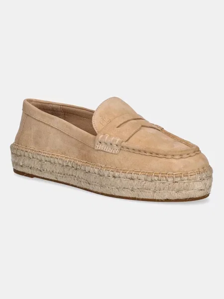 Espadrile iz semiša Lauren Ralph Lauren Luize Loafer bež
