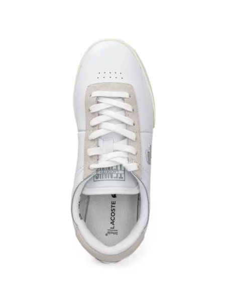 Szarvasbőr sneaker Lacoste autogrammal fehér